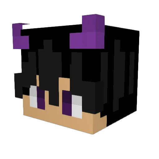 Luxycraft Minecraft avatar head, 3D render