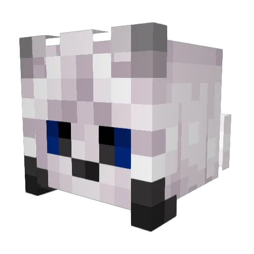 Luxynx Minecraft avatar head, 3D render