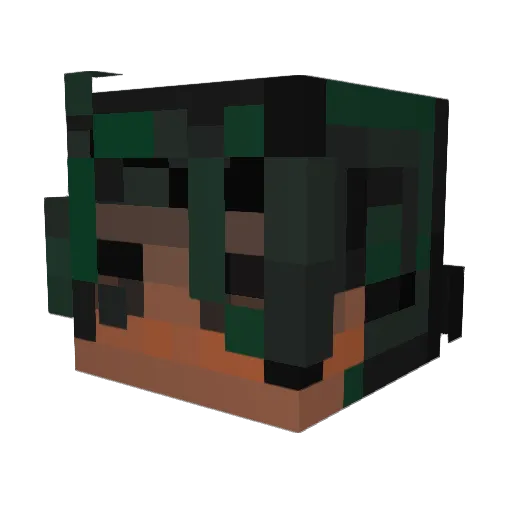Luxz_0p Minecraft avatar head, 3D render
