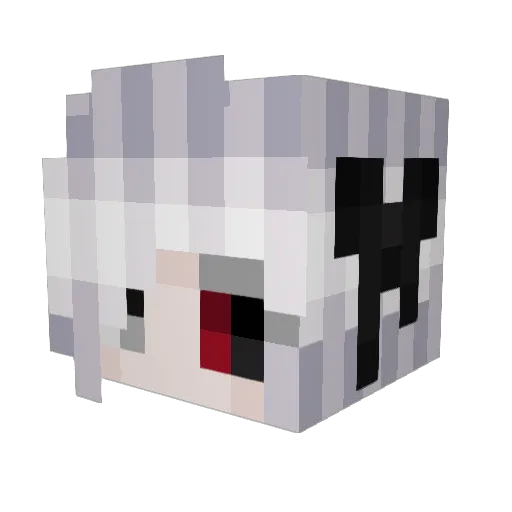 Luyel Minecraft avatar head, 3D render