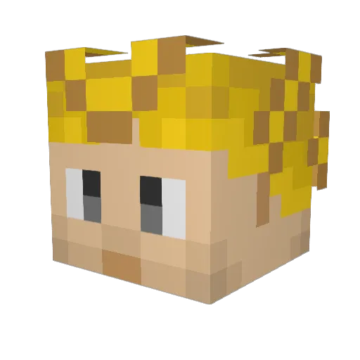 Luyesir Minecraft avatar head, 3D render