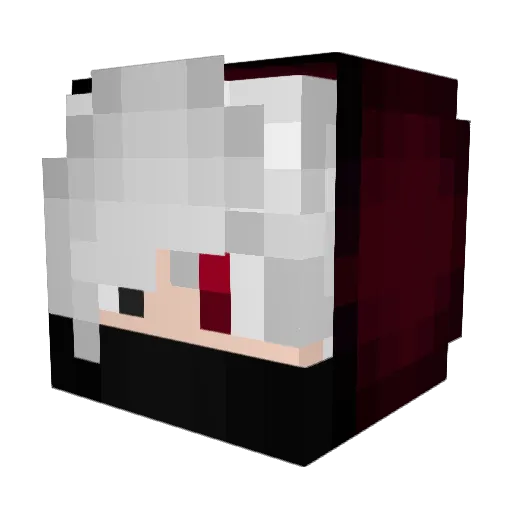 Luyifei Minecraft avatar head, 3D render