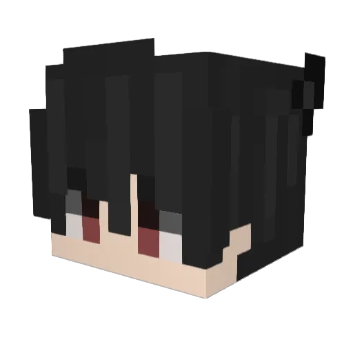 Luyok Minecraft avatar head, 3D render