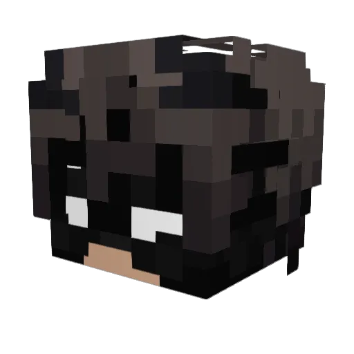 Luysan Minecraft avatar head, 3D render