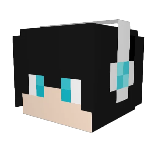 Luyten_Null Minecraft avatar head, 3D render
