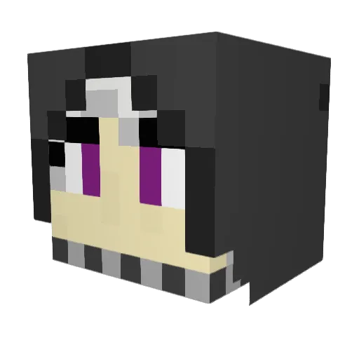 Luyxl Minecraft avatar head, 3D render