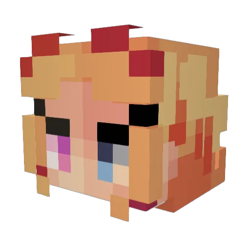 Luz420 Minecraft avatar head, 3D render