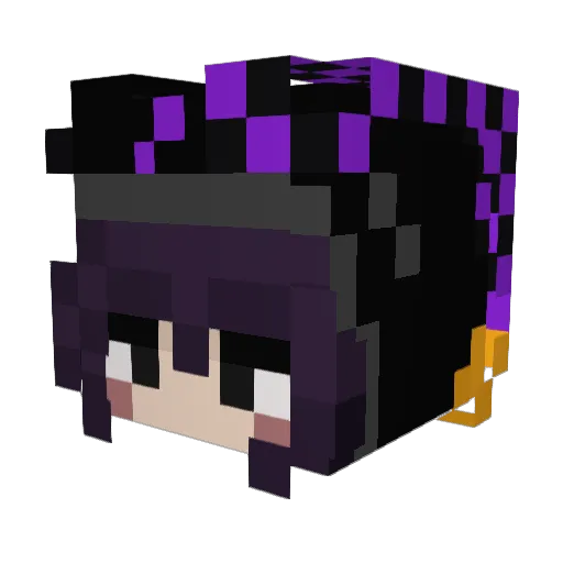 LuzBoWeep Minecraft avatar head, 3D render