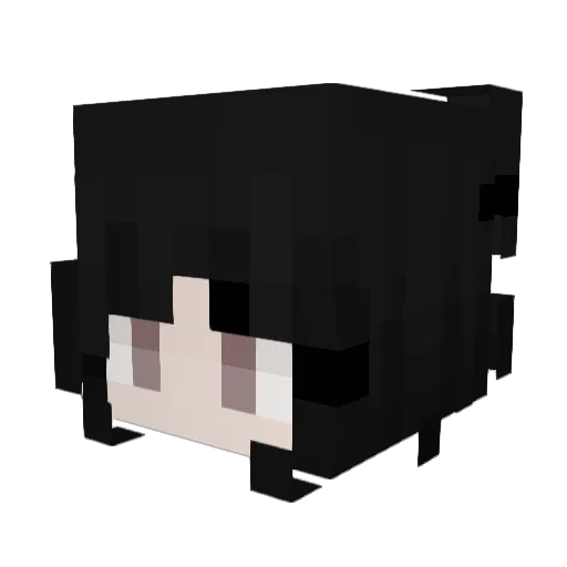 LuzDoLuar Minecraft avatar head, 3D render