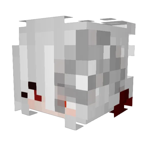 LuzXwX Minecraft avatar head, 3D render