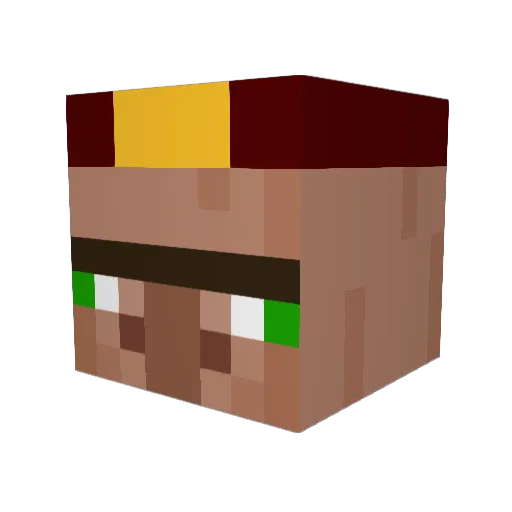 Luzak007 Minecraft avatar head, 3D render