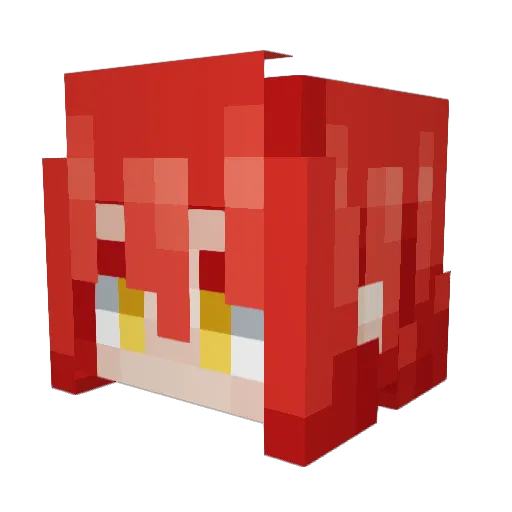 LuzbelNisro Minecraft avatar head, 3D render