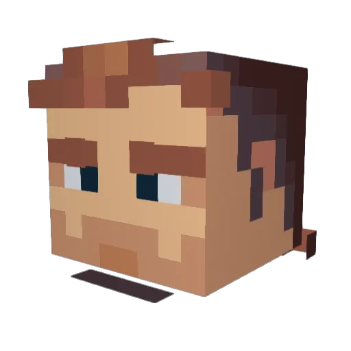 Luzi1998 Minecraft avatar head, 3D render