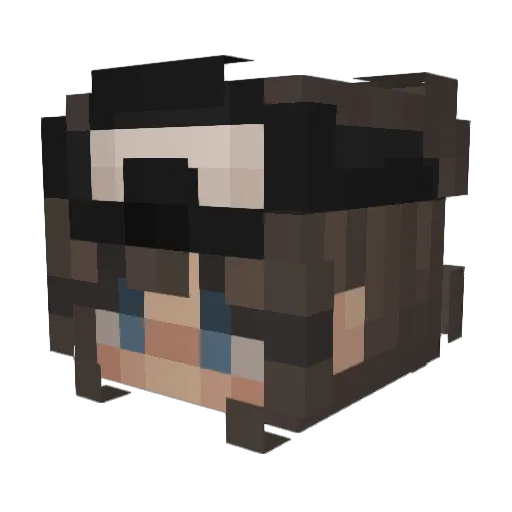 Luzi2220 Minecraft avatar head, 3D render