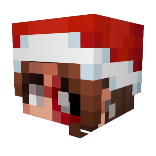 Luzidio Minecraft avatar head, 3D render
