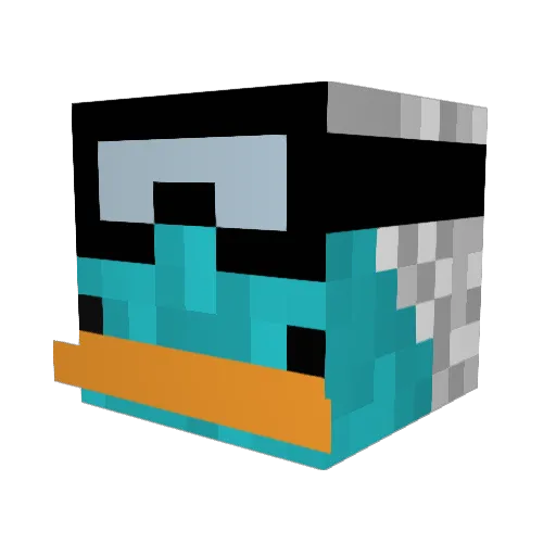 Luzidz Minecraft avatar head, 3D render