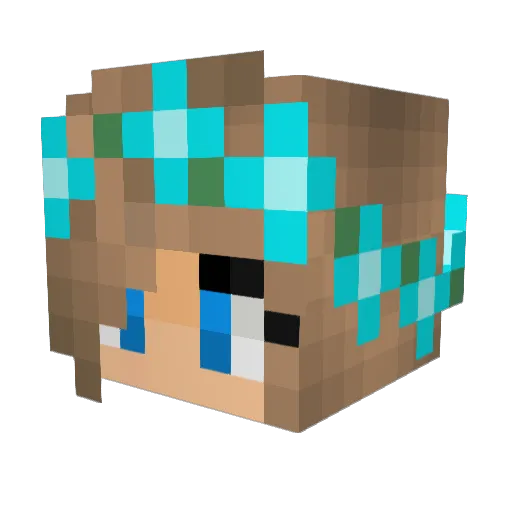 Luzie_04 Minecraft avatar head, 3D render