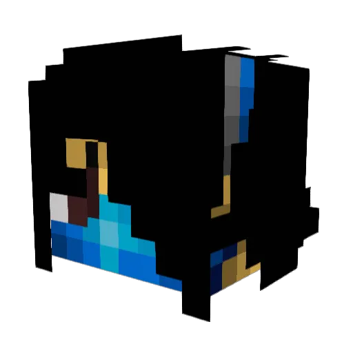 Luziel666 Minecraft avatar head, 3D render