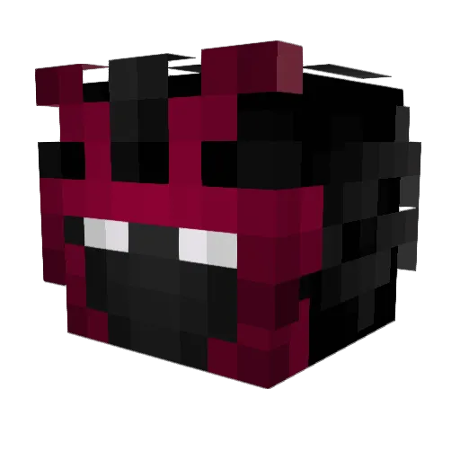 LuziferHD Minecraft avatar head, 3D render