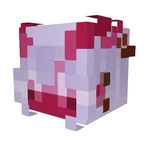 Luziiiie Minecraft avatar head, 3D render