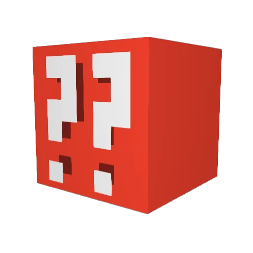Luzik Minecraft avatar head, 3D render
