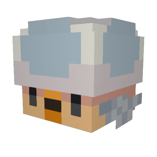 Luzingi Minecraft avatar head, 3D render