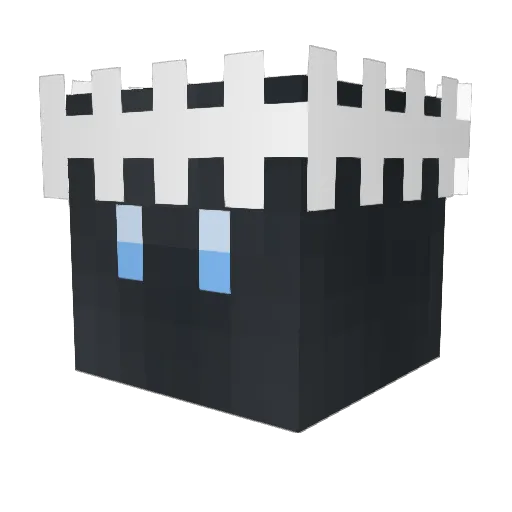 Luznard Minecraft avatar head, 3D render