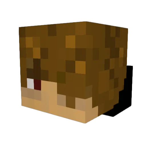 LuzuGames Minecraft avatar head, 3D render