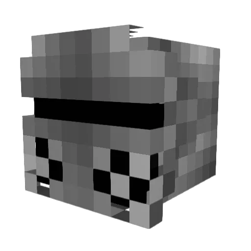 Luzzm_TV Minecraft avatar head, 3D render
