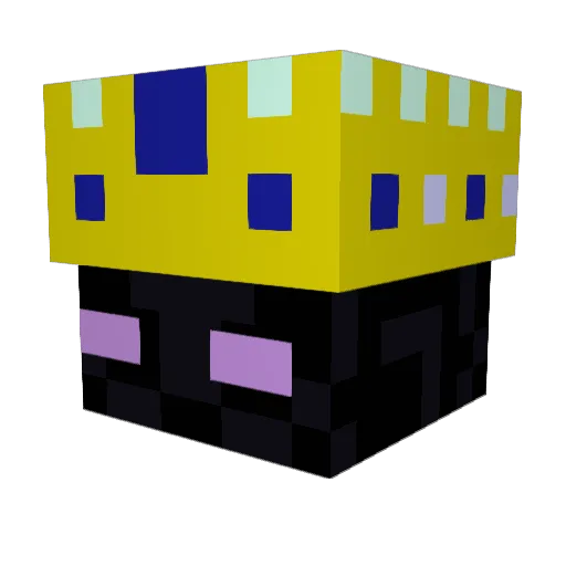 Lv5i Minecraft avatar head, 3D render