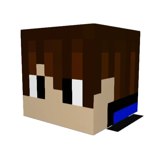LvGabe Minecraft avatar head, 3D render
