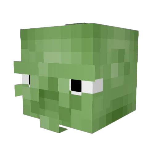 LvL_100_Metapod Minecraft avatar head, 3D render