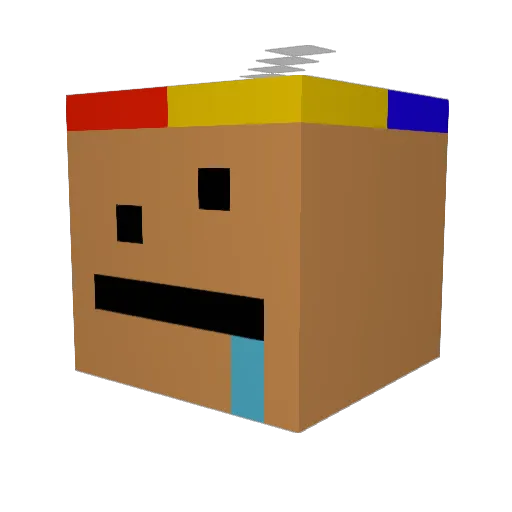 LvUnknown Minecraft avatar head, 3D render