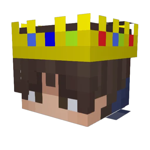 LvWika Minecraft avatar head, 3D render