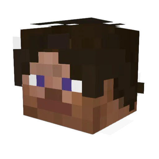 Lv_Jie Minecraft avatar head, 3D render