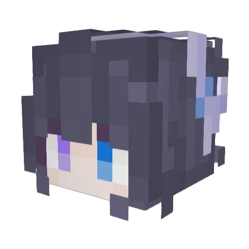 Lv_Shu6 Minecraft avatar head, 3D render