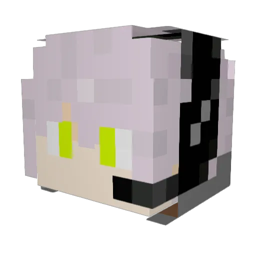 Lv_Zi Minecraft avatar head, 3D render