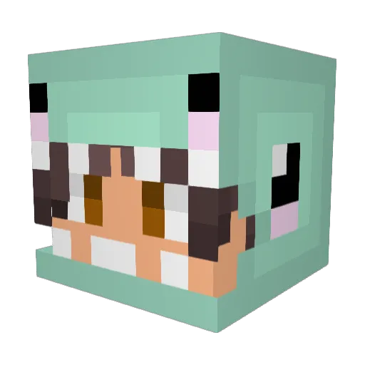 Lvadini Minecraft avatar head, 3D render