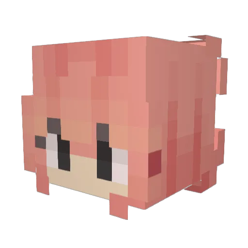 Lvang_ Minecraft avatar head, 3D render