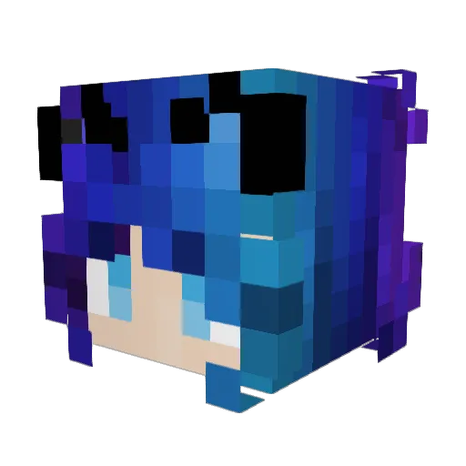 Lvcahy Minecraft avatar head, 3D render