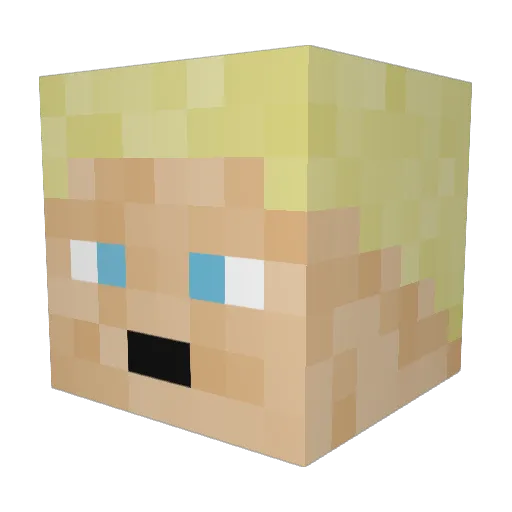 Lvcas1 Minecraft avatar head, 3D render