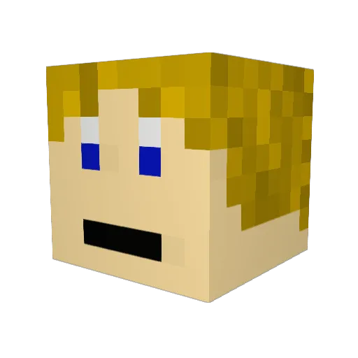 LvicusCZ Minecraft avatar head, 3D render