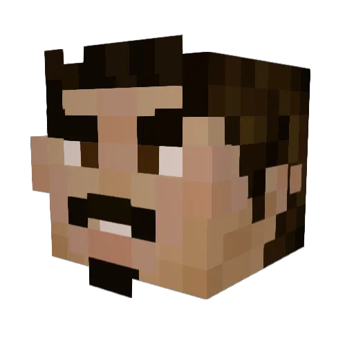 Lvl10Crook Minecraft avatar head, 3D render