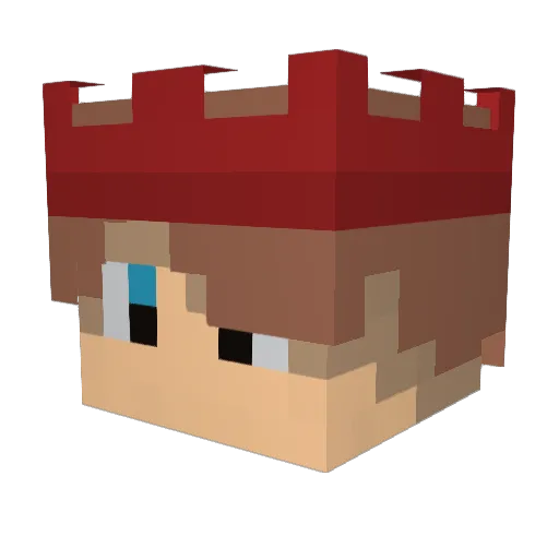Lvl126 Minecraft avatar head, 3D render