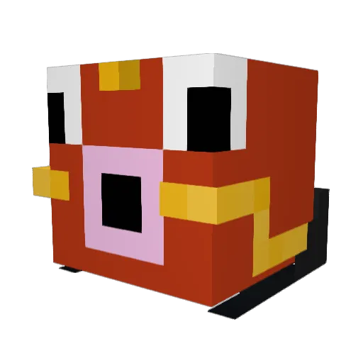 Lvl1Magikarp Minecraft avatar head, 3D render