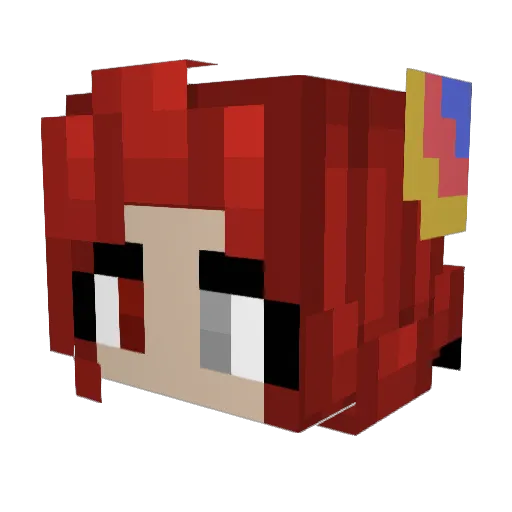 Lvnax Minecraft avatar head, 3D render