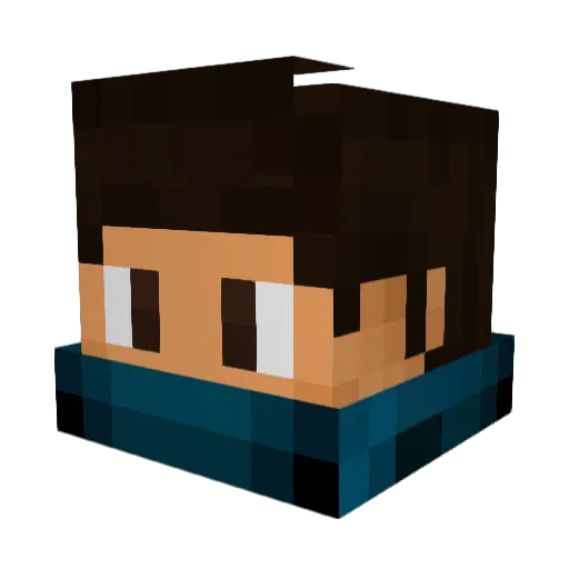 LvntKlnc Minecraft avatar head, 3D render