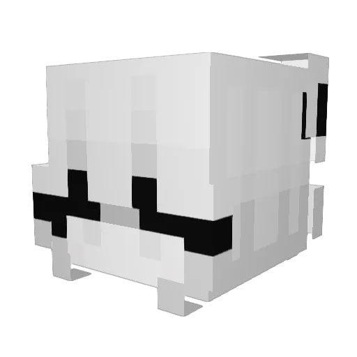 Lvqes Minecraft avatar head, 3D render
