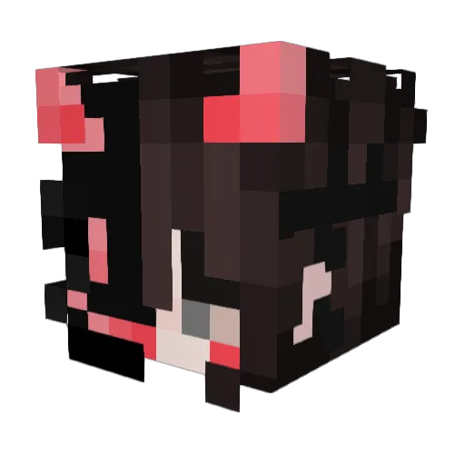 Lvsifr Minecraft avatar head, 3D render