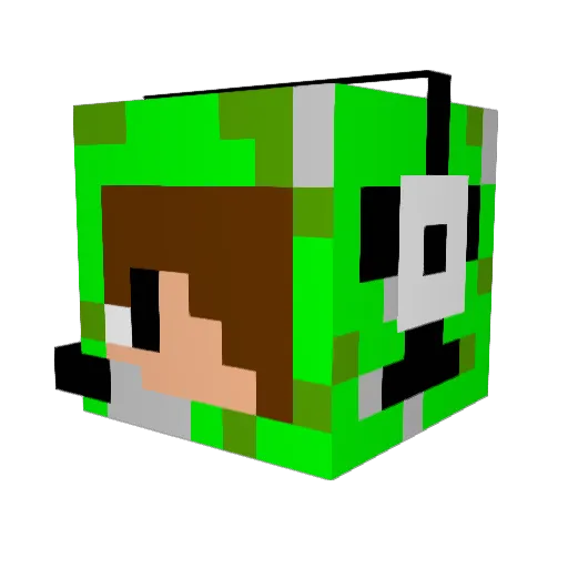 Lvup Minecraft avatar head, 3D render